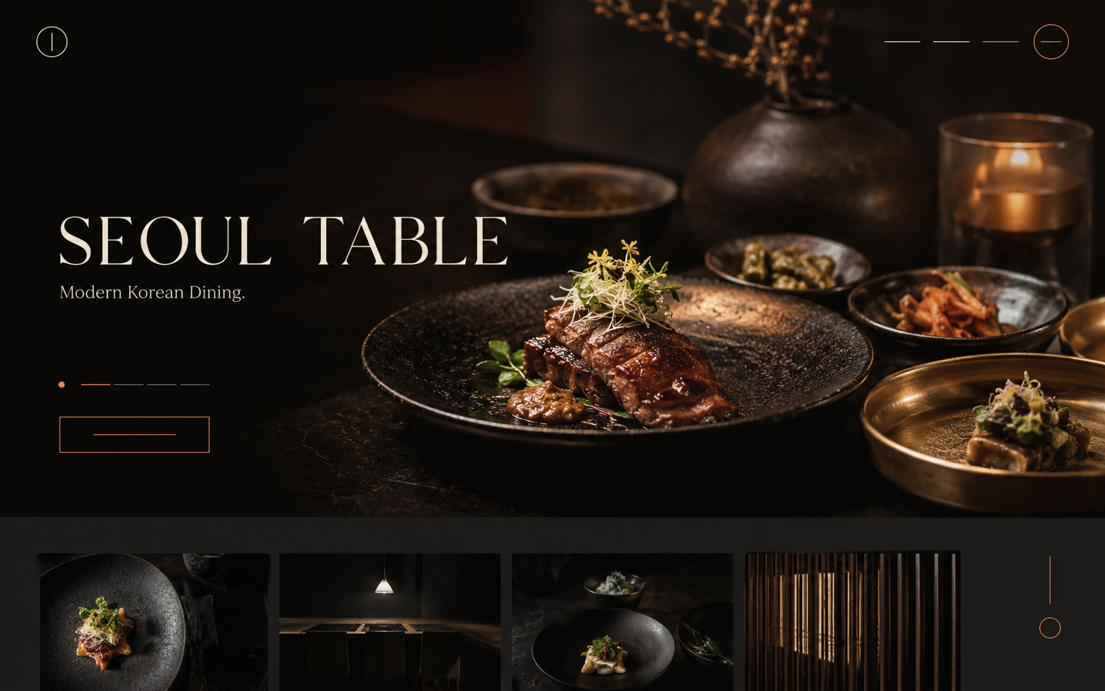 SEOUL TABLE 홈페이지 컨셉 목업